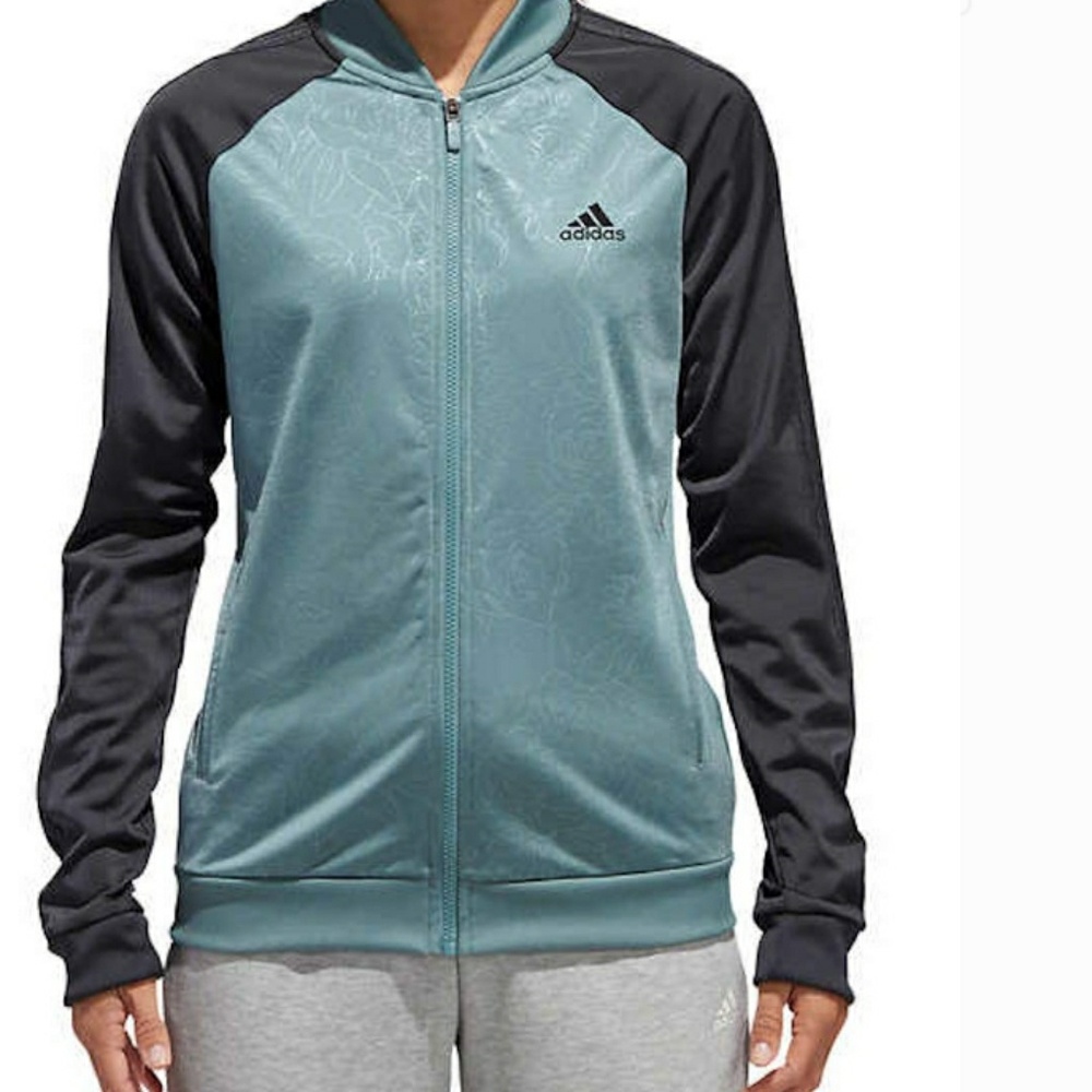 adidas Womens Embossed Print Track Jacket